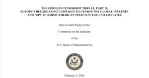 Raport Congres SUA cenzura internet Europa