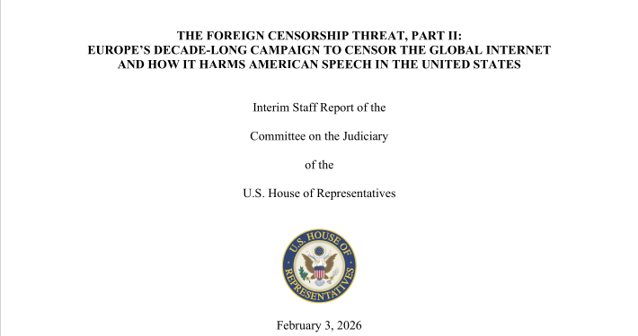Raport Congres SUA cenzura internet Europa